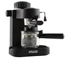 IMUSA 4 Cup Electric Espresso/Cappuccino Coffee Maker Machine with Milk Frothier