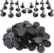 32 mm Round Bases,20X Miniature Table Top Game Base - High-Strength Table Game Accessories for Scene Building Display