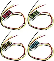 GRADENEVE 4Pcs Digital Voltage Tester Display Battery Voltmeter Accurate for Motorcycle Colors Durable and Practical Battery Voltage