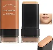 2025 Korean Hydrating Lightweight Foundation Stick with Built-In Brush, Flawless Eraser Foundation Stick, Full Coverage Waterproof Makeup for Natural Skin Tone (04#)