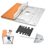 Aluminum Router Table Insert Plate Electric Wood Milling Flip Board Miter Guide