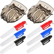 Toyvian 1Set Golf Ball Alignment Tool Golfing Ball Marker Kit with Stencil Drawing Pens Accessories for Consistent Putting Fairways