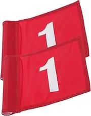 Kisangel Portable Golf Flags 2 Pack Numbered Training Flags Uv Protected for Golfing Practice Course