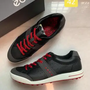 【貓掌村GOLF】ECCO 男款防水 高爾夫球鞋 Street Retro 無釘