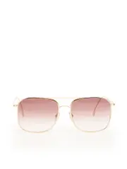 Gold & Burgundy Square Sunglasses