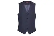 Brook Taverner Mens Memphis Waistcoat (Navy Herringbone) - UTPC3397