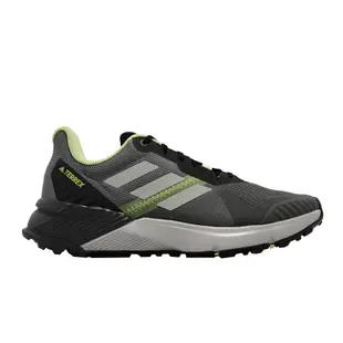 adidas 越野慢跑鞋 Terrex Soulstride 灰 螢光黃 愛迪達 戶外 男鞋 【ACS】 GZ9034