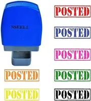 SSEELL POSTED Self Inking Rubber Stamp Self-Inking RE-inkable Pre-inked Office Stationary Flash Stamps - Hot Pink Ink Color