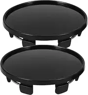 Anneome 2pcs Wheel Center Caps Durable Abs Auto Rim Cover for Car Modification Easy Installation Blank Design for DIY Decoration Outer Inner