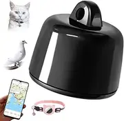 2.4g Mini Tracker for Cats Puppies, Cat Collar Tracker with Custom Name & Phone Number, iOS Android App, Worldwide Coverage, Long-Life Battery, No Subscription Fees (1 Pc with Pet Collar)
