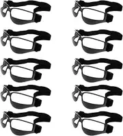 MonkeyJack 10 Packs Anti Down Basketball Goggles Dribble Dribbling Specs Professional Basketball Training Aid Black