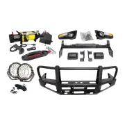 4X4FORCE Premium Armor 3 Loop Bumper Bullbar Lights Winch for Nissan Navara D22