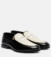 [Givenchy] Givenchy Logo canvas and leather loafers AU 6 black
