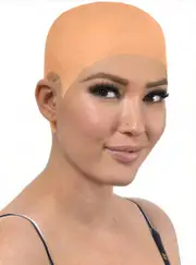 Deluxe Beige Skin Colour Latex Bald Cap