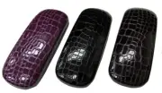 100 Nice Hard eyeglass optical Box holder cases C-11 clam-shell box leather look