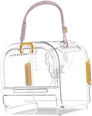 B Baosity Small Animal Carrier Cage,Transport Crate,Small Pet Outgoing Cage Carry Case,Travel Carrier for Ferret Chinchillas, Yellow