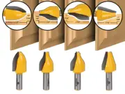 4 Bit Vertical Raised Panel Router Bit Set - 1/2" Shank - Yonico 12404