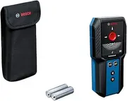 Bosch Professional GMS 120-27 Detector (2 x AA Batteries, Max. Detection Depth Non-Magnetic Metal/Magnetic Metal/Voltage-Conducting Cable/Wood: 120/100/50/30 mm, Protective Bag)