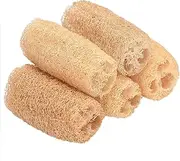 BARBERPLAN Natural Loofah Sponge, 10 Pieces Exfoliating Loofa Body Scrubber Loofah Brush, Shower Luffa Sponges for Men Women Shower Bath and Spa (Half-Finished 10Pcs)
