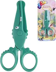 Damaiyyy Children's Scissors for Crafts, Cute Crocodile Safety Scissors for Preschool Children, Paper Scissors, Preschool Nursery Scissors, Beginner Scissors, DIY Craft Scissors for School and