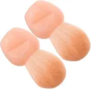PACKOVE 2pcs Soft Blush Brush for Face Makeup Powder Application Nail Dusting Brush Set Ergonomic Handle
