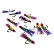 Rough Rider Flasher Circle Hooks #6 Red/Blue 10 hooks