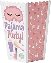 Big Dot of Happiness Pajama Slumber Party - Sleepover Favor Boxes - Birthday Party Popcorn Boxes - Girls Sleepover Birthday Party Favor Popcorn Treat Boxes - Set of 12