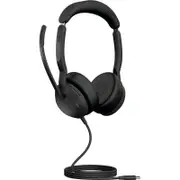 Jabra Evolve2 50 Wired/Wireless On-ear Stereo Headset - Binaural - Supra-aural - 3000 cm - Bluetooth - 20 Hz to 20 kHz