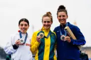 Grace Brown Cycling Time Trial 2024 Paris Gold Medal win Photo 3