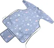 ANDRESLAD Lightweight Long Sleeve Eating Bib Smock for High Chairs Durable Bib Comfortable Meal Protection Prevents Spills Messes