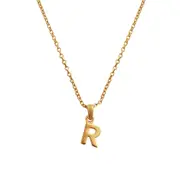 Culturesse 50cm Initial R Pendant 24K Gold Plated Necklace Fashion Jewellery