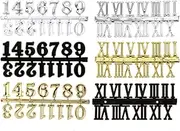 Clock Mechanism With Numbers Kit Diy Clock Numerals Mechanism Replacement: 6pcs Gold Silver Black Arabic Number Roman Number Diy Digital Clock Numbers For Wall Clock