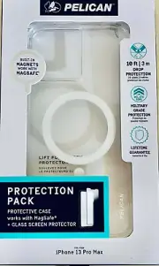 PELICAN Protection Pack Clear Magsafe Case & Glass iPhone 13 Pro Max - BRAND NEW