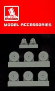 Brengun Models 1/48 SPITFIRE 4-SPOKE WHEELS Resin Update Set