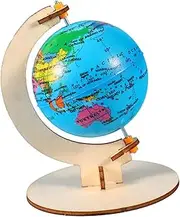 Wooden Earth Globe Craft Kit for Educational Globe for Classroom and Home Decor Enhances Creativity and Motor Skills Stable Base for Easy Use Present for Young Learners