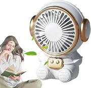 Portable Fan,Cute Astronaut Personal Cooler - USB Rechargeable Desk Quiet Cooling Fan for Travel Outdoor Beach Tent Gym School