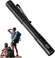 LED Pen Flashlights | Aluminum Alloy Handheld Flashlight LED - Battery Operated Waterproof Torch, Flash Light with Clip for Work, Camping, Urgent