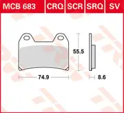 TRW Lucas Sintered lining MCB683SV