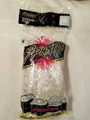 Decorative White Sparkle Filler Bags Boxes Baskets 1 1/4 Oz made in USA Sparkly