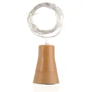 Solar Powered 10LEDs Cork Shaped Silver Wire Wine Bottle Fairy String Light for Christmas Party