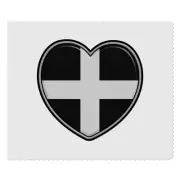 2 x 'Cornwall Flag Heart' Microfibre Lens / Glasses Cleaning Cloths (LC00020654)