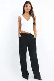 Black Slim Pant Straight Fit - Size 16XL, Women's Slim Pant
