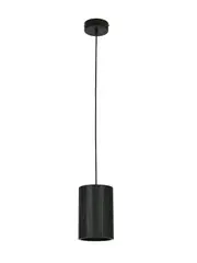 Cedar 1 Light Large Cylinder Pendant in Black