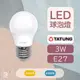 【大同TATUNG】【6入】LED燈泡 3W 白光 黃光 E27 全電壓 LED 球泡燈