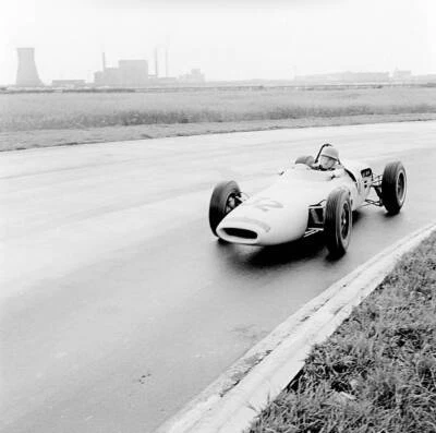 Lucien Bianchi In A Lotus Climax 18 In The British Gp Aintree OLD PHOTO