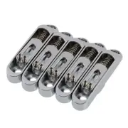 6PCS Single Pieces Bridge Saddles Tailpiece For 6 String Electric Guitar Silver