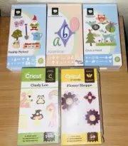 Cricut Lot Of 5 - Freshly Picked, Jasmine, Give A Hoot, Cindy Loo, Flower Shoppe