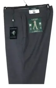 Ralph Lauren Classic-Fit Ultraflex Wool Dress Pants Charcoal 52x34 NWT $120