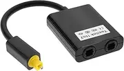 ECSiNG Optical Audio Splitter 1 in 2 Toslink Cable Adapter Switcher Converter for CD Players DVD Players Amplifier Soundbar Other Digital Audio Sources
