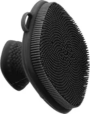 Housoutil 3pcs Silicone Facial Brush Electric Face Scrubber Exfoliator for Gentle Skin Cleansing
